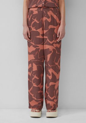 HIGH RISE MIT PRINT  - Pantaloni - papaya