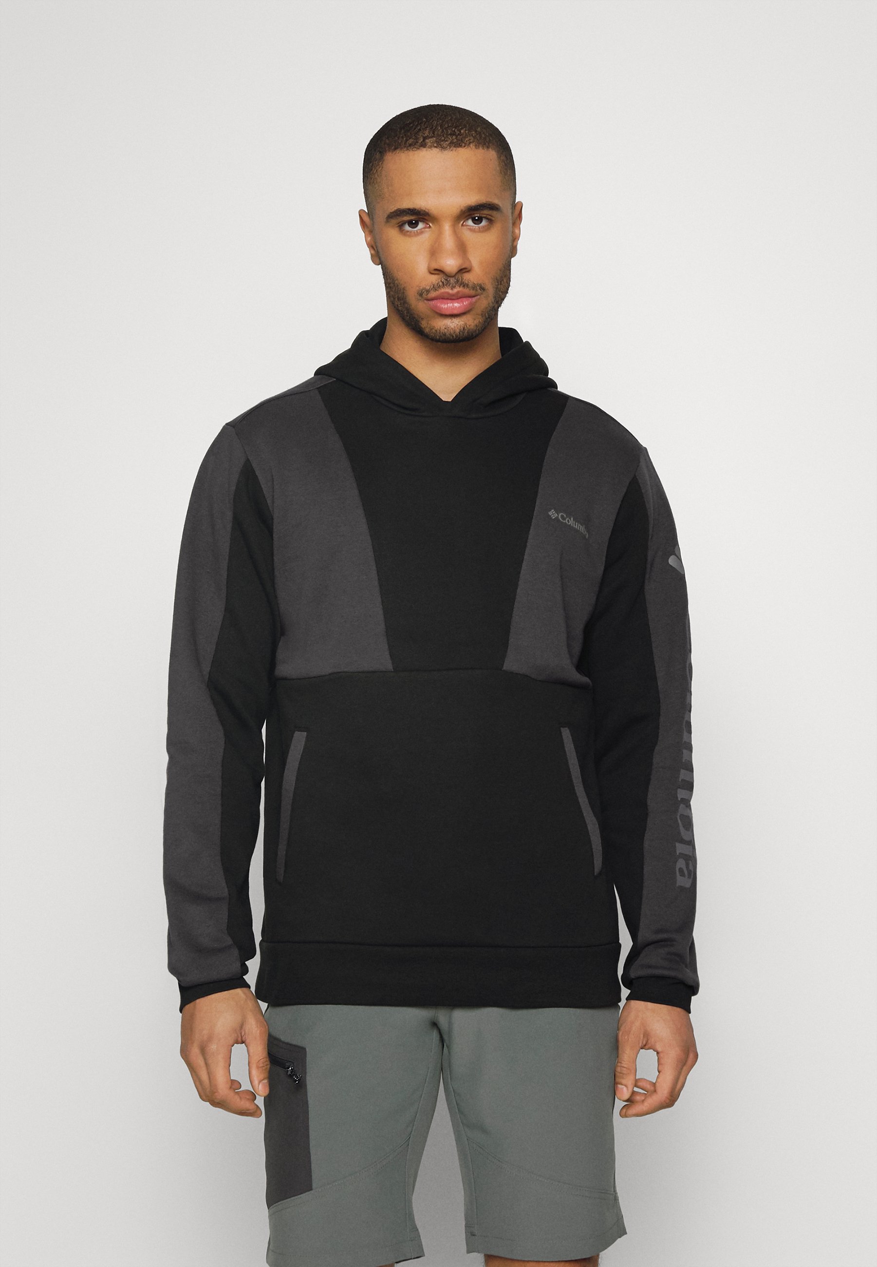 Columbia LODGE™ COLORBLOCK HOODIE - Hoodie - black/shark/black/black -  Zalando.ie