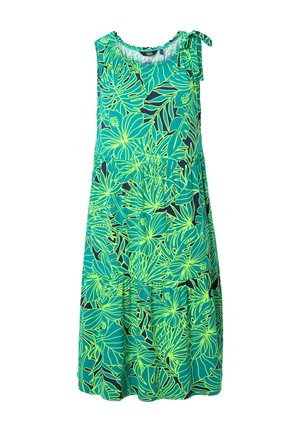 Ulla Popken, NEON LEAF SLEEVELESS  - Jerseyjurk - turquoise
