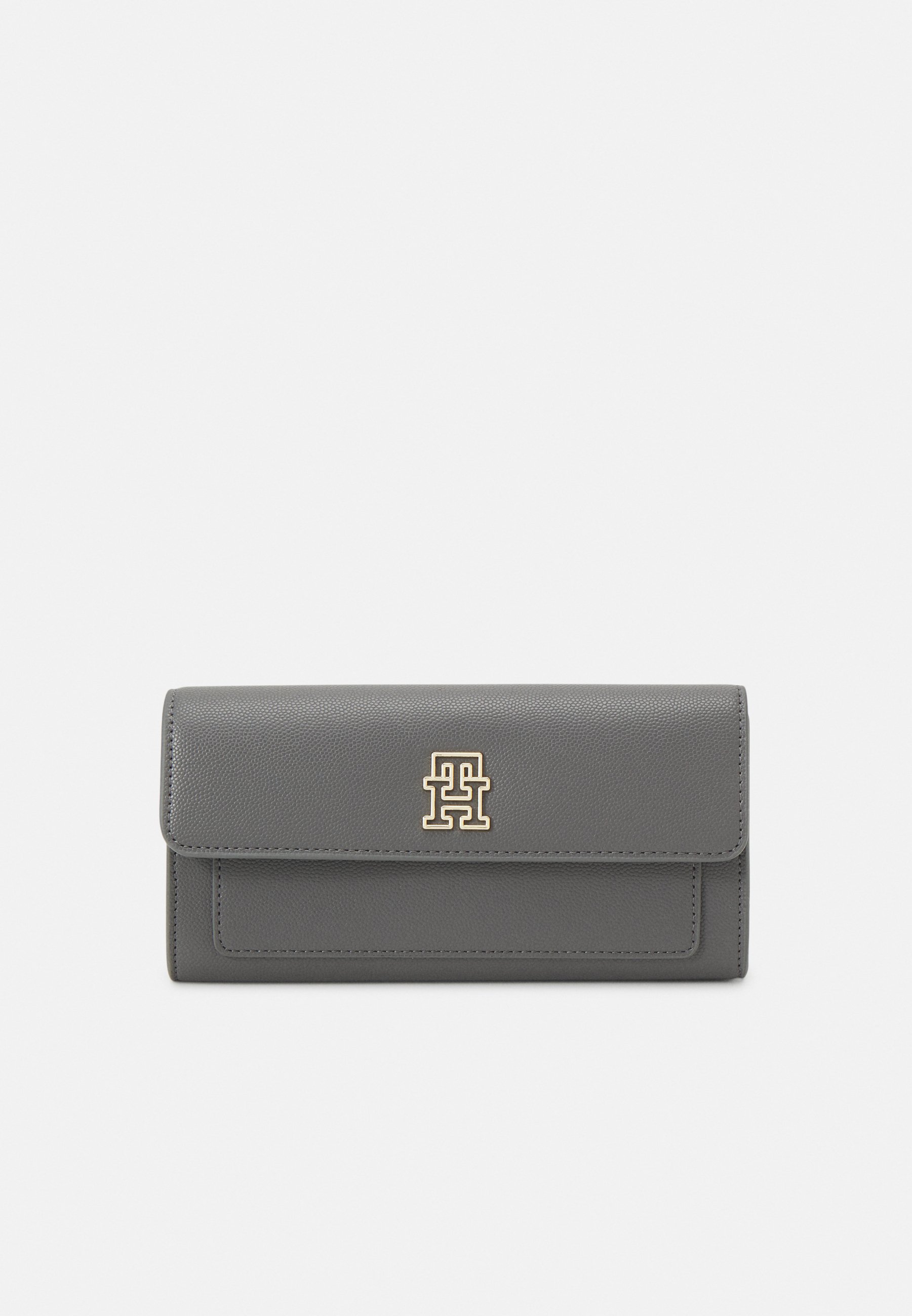 Tommy Hilfiger TIMELESS LARGE FLAP - Wallet - grey line/grey - Zalando