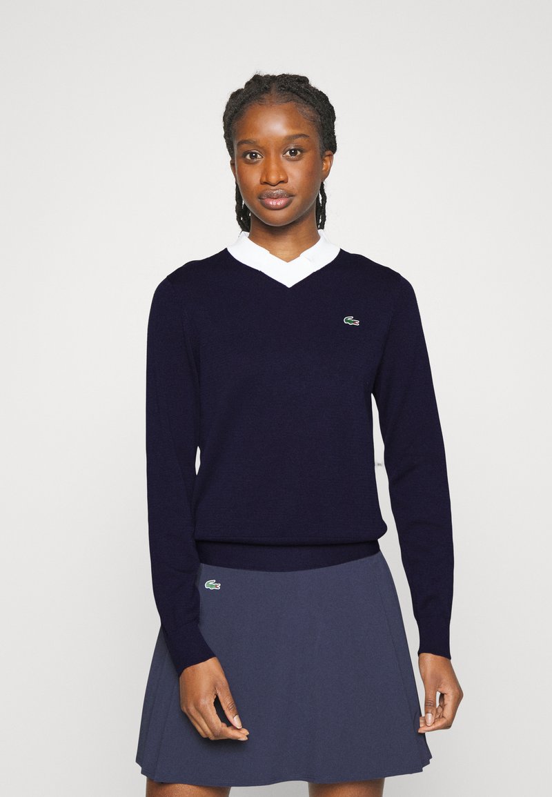 Lacoste Sport GOLF Jumper navy blue/white/dark blue Zalando.ie