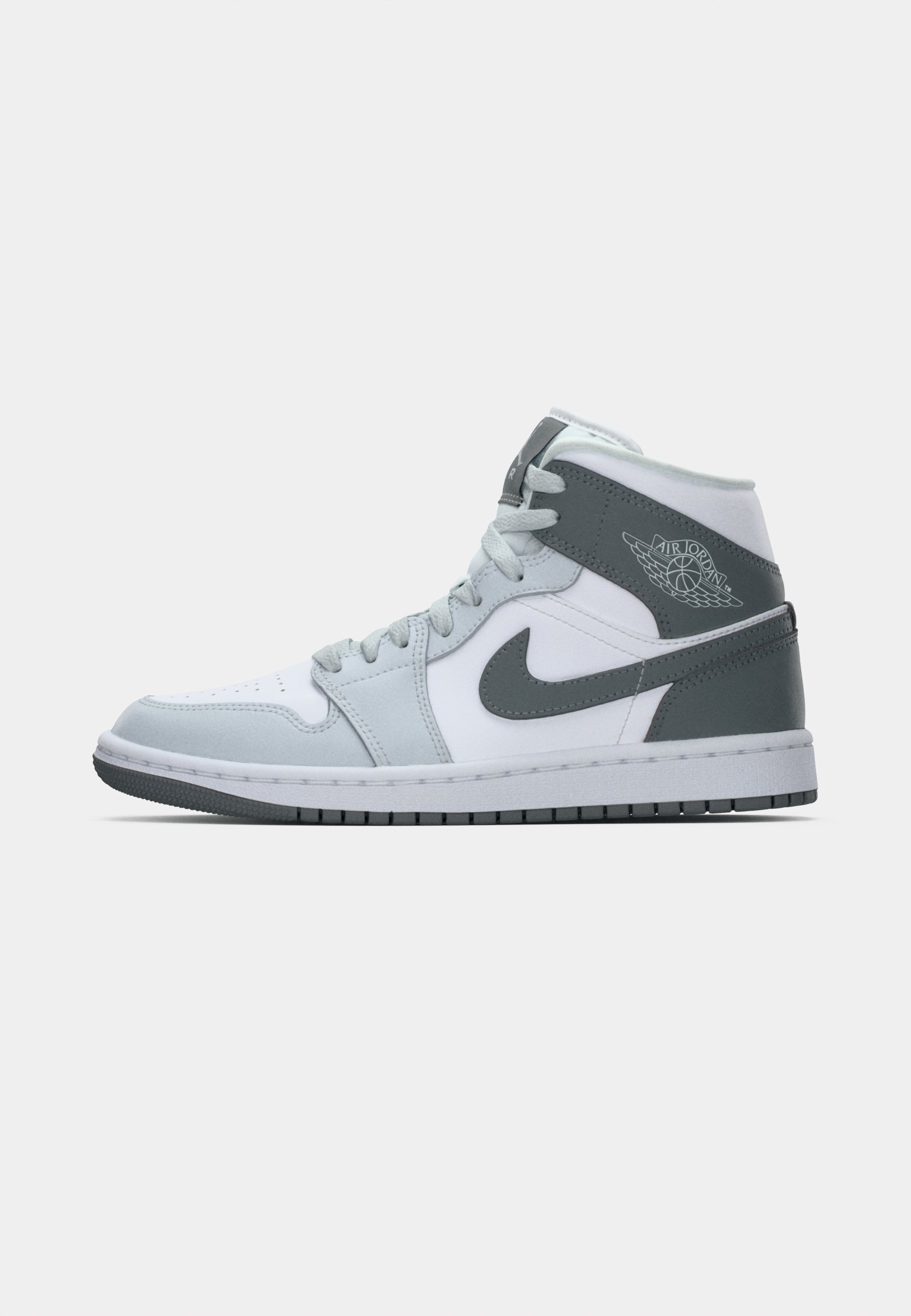 未使用 NIKE AIR JORDAN 1 MID PURE PLATINUM Jordan AIR JORDAN 1 MID - Sneakers high - white/smoke grey/pure