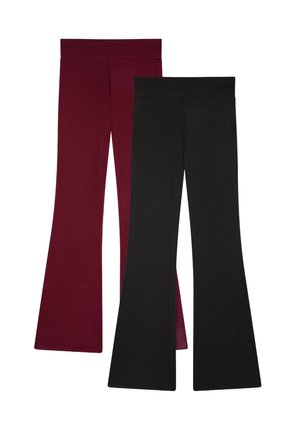 PACK 2   - Leggings - 1x Black, 1x Bordeaux