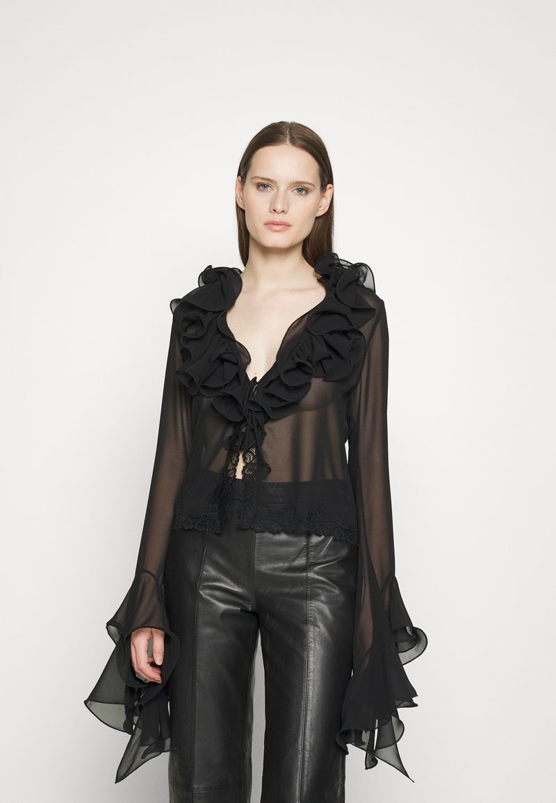 Vaillant FROUFROU BLOUSE WITH DETAIL Bluse black/schwarz Zalando.de