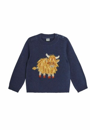 JoJo Maman Bébé HIGHLAND COW .  - REGULAR FIT - Strickpullover - denim