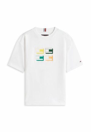 3D FLAG GRAPHIC - T-shirt imprimé - white flag