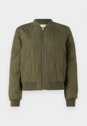 TOM TAILOR DENIM QUILTED BOMBER - Giubbotto Bomber - grape leaf green