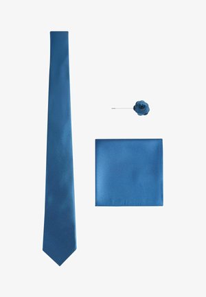 Next, SET - Einstecktuch - steel blue