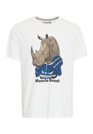 TEE REGULAR FIT - T-shirt print - white rhino