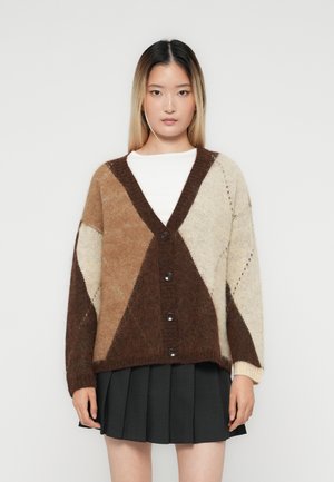 ONLNOEME - Strickjacke - chestnut/cocoa créme/biscotti