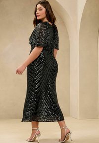Lipsy PLUS SIZE  SEQUIN FLORAL COWL  - Proginė apranga - black