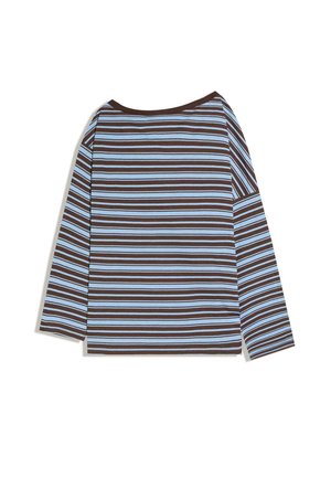 PRINTED ASYMMETRIC NECK  - Top s dlhým rukávom - light blue