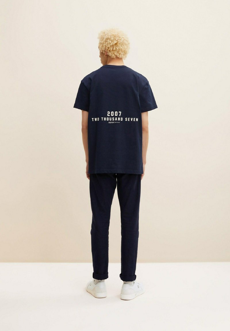 TOM TAILOR Denim Structure Camiseta Donna – Maglietta A Righe Con Bottoni – Vestibilità Regolare, Maniche 3/4 – Viscosa Sostenibile - 2