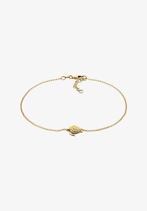 Fin guldkæde armbånd med en lille, detaljeret skildpadde vedhæng i midten og en justerbar lobster-lukkemekanisme.