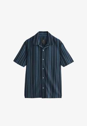 Next TEXTURED SHORT SLEEVE - Camicia - dark blue