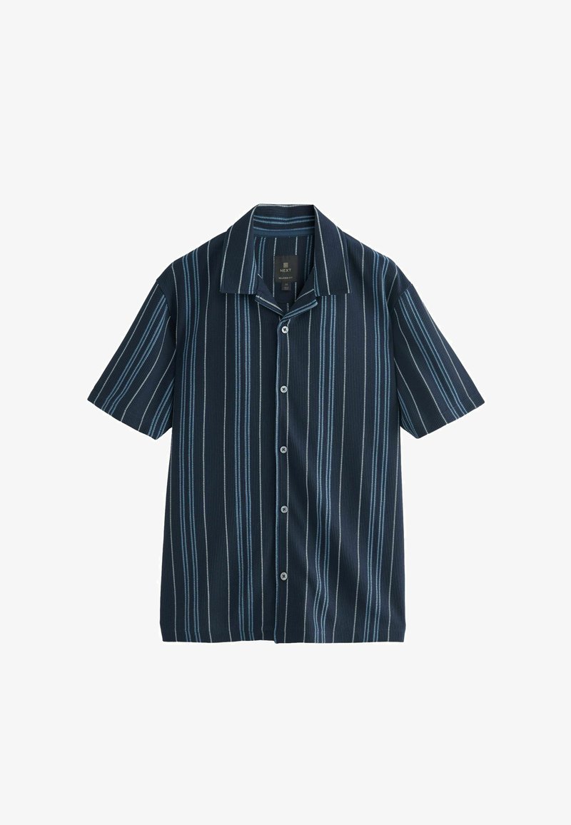 Next TEXTURED SHORT SLEEVE - Hemd - dark blue
