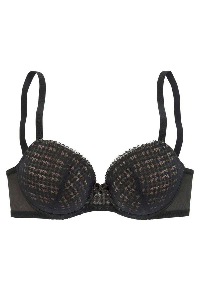 S.Oliver Damen Push-Up-BH Mit Bügel & Zierschleifen – Verstellbar, Vorgeformt & Mit Spitzenborte