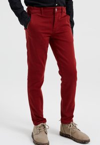 WE Fashion SLIM FIT - Chino kalhoty - red