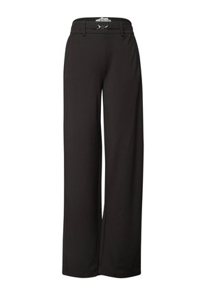Street One, HIGH WAIST STRAIGHT LEG HOSE IM CASUAL FIT - Pantalones - black coffee