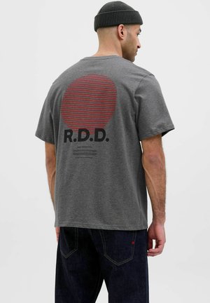 Print T-shirt - grey melange