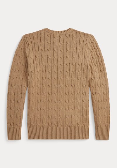 Polo Ralph Lauren CABLE-KNIT COTTON SWEATER 7-14Y - Striktrøje - camel heather
