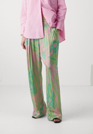 PENATI PANTALONE - Broek - verde/rosa