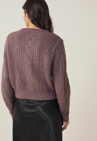 Next CABLE FLOWER  _ REGULAR FIT - Cardigan - purple