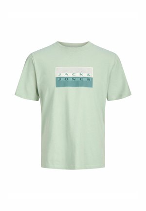 Jack & Jones, JCOFUSION DOTS PRINT TEE SS CREW SN - Tricou cu imprimeu - aqua gray