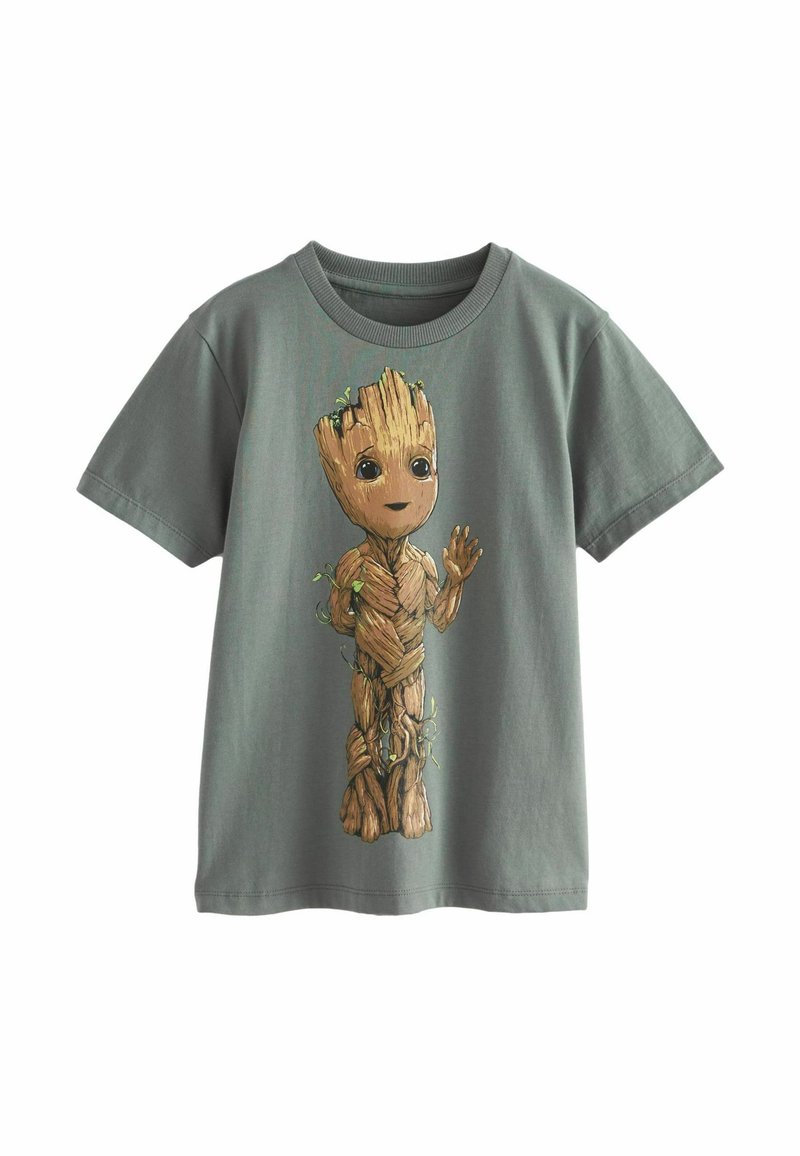 Next LICENSED GUARDIANS OF THE GALAXY GROOT - REGULAR FIT - T-shirts print - dark green