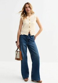 New Look - OPEN BUTTON UP - Top - cream Thumbnail Image 1