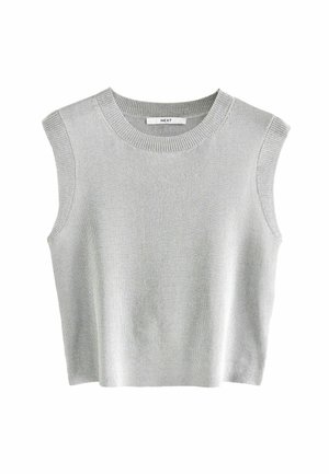 REGULAR FIT - SPARKLE SLEEVELESS  - Topp - silver