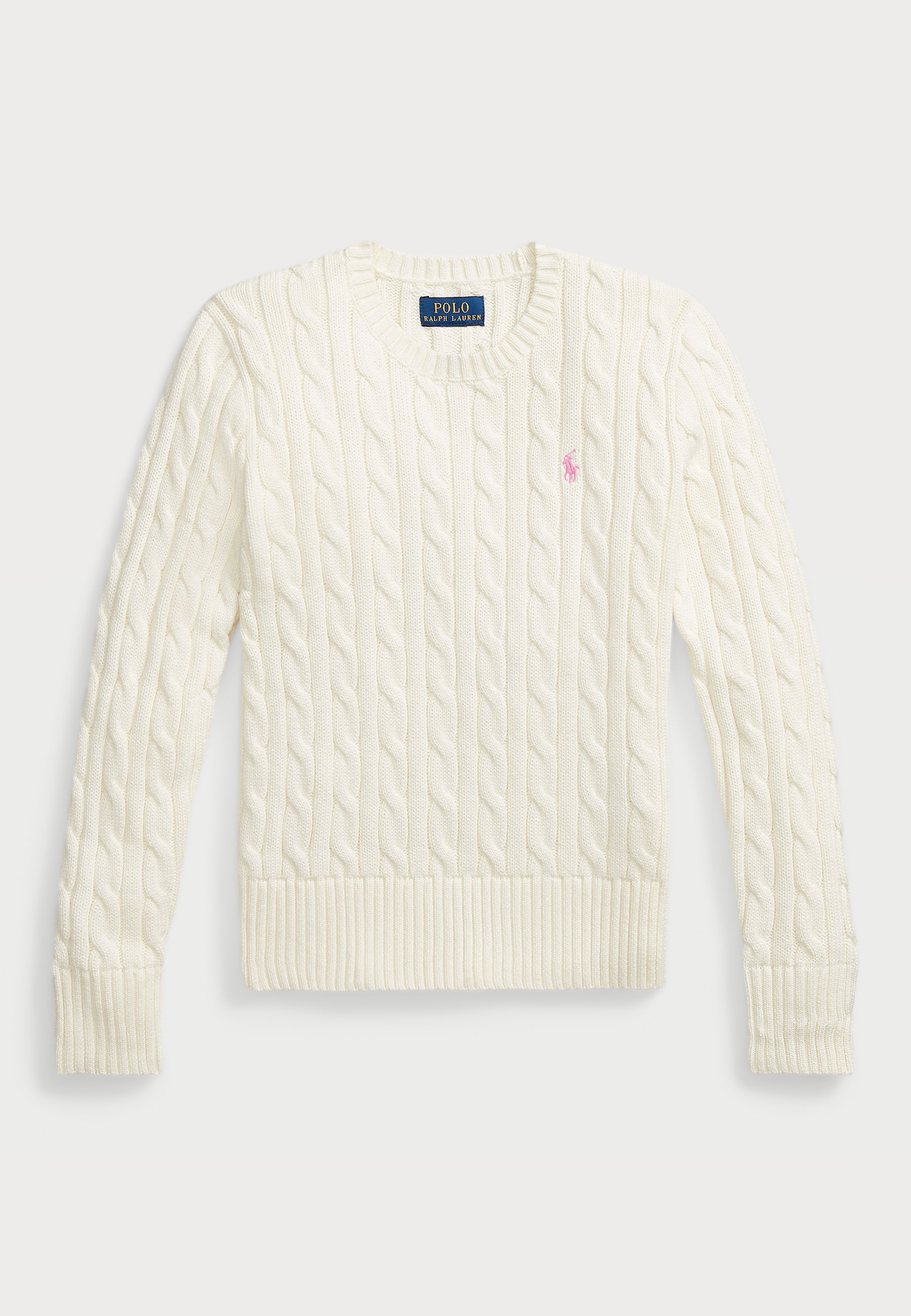 Polo Ralph Lauren CABLE KNIT COTTON SWEATER Jumper warm white