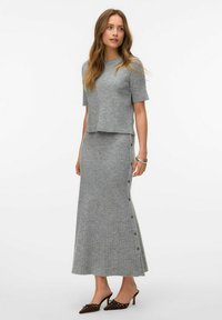 Vero Moda Velika suknja - light grey melange