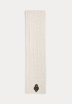 CREST PATCH CABLE KNIT SCARF - Écharpe - cream