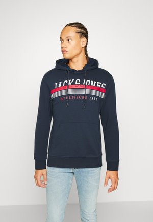 Jack & Jones JJIRON HOOD - Sweatshirt - navy blazer