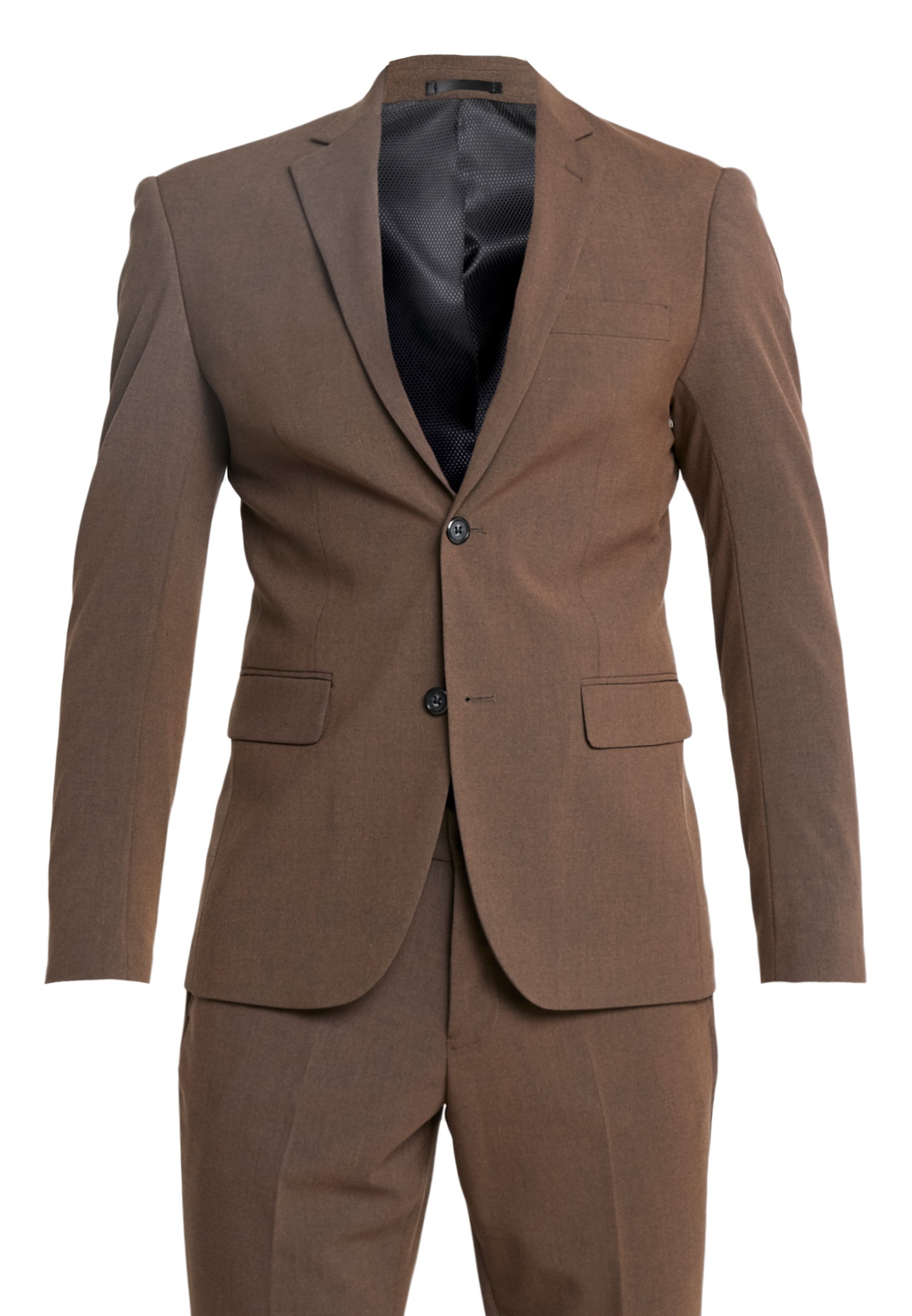 Lindbergh PLAIN MENS SUIT Dress brown melange Zalando.no Lindbergh Dress - brown melange