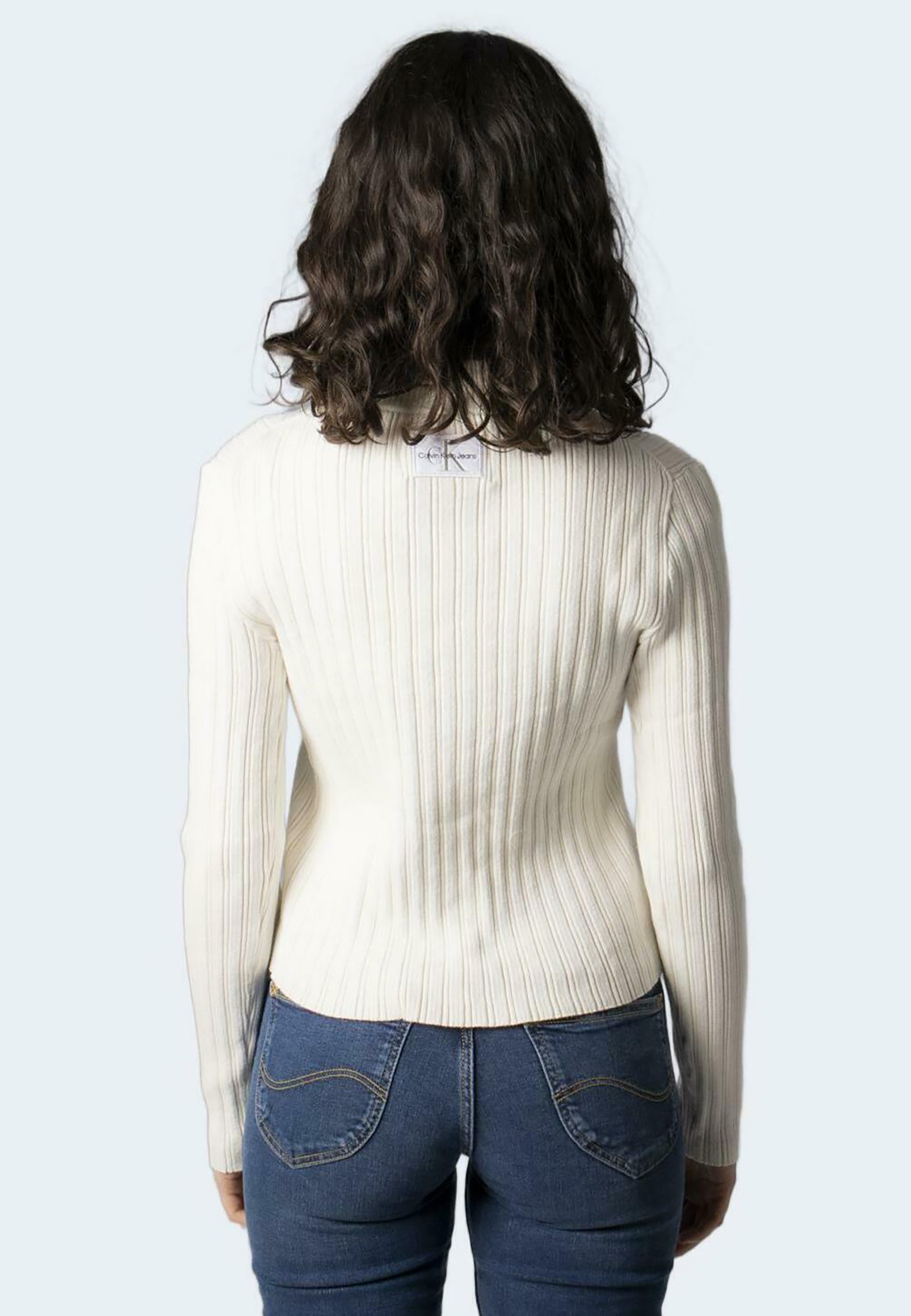 Calvin Klein Jeans MONOGRAM BADGE - Felpa - cream/beige - Zalando.it