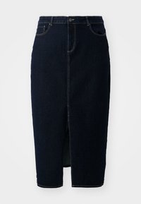 CARVERA SLIT SKIRT - Jupe en jean - dark blue denim