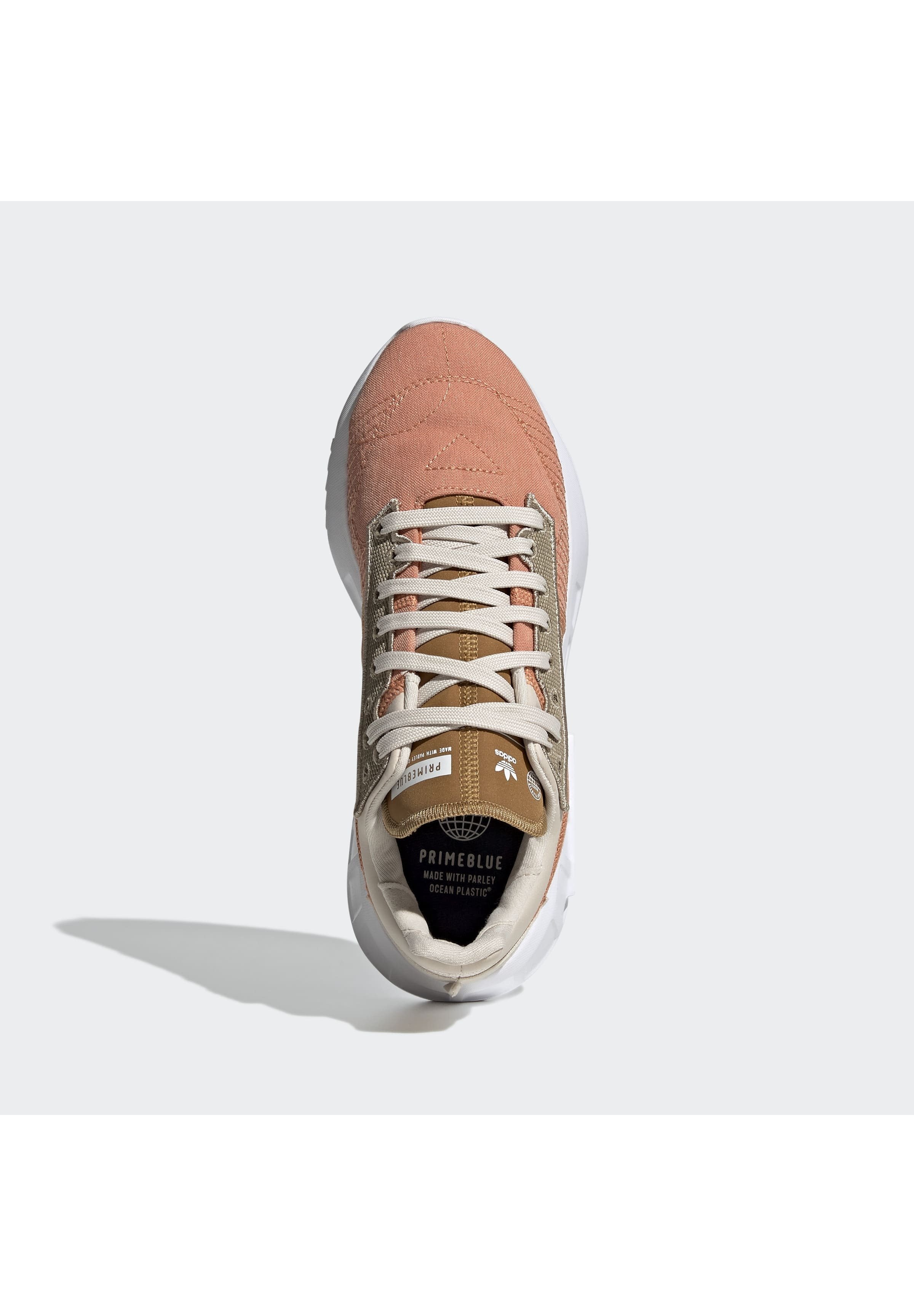 adidas Originals EARTH RUNNER PRIMEBLUE SHOES - Trainers - hazy copper/ftwr  white/core black/brown - Zalando.co.uk