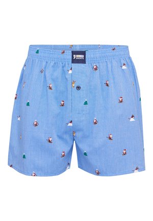WIDE CHRISTMAS SKIING SANTA  - Boxershorts - lightblue