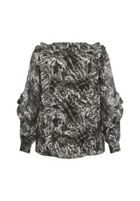 Kaffe Curve ALICIA   - Camicetta - black grey abstract graphic