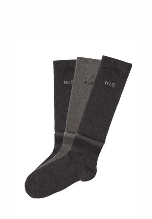 3 PACK - Kniestrümpfe - anthrazit grau