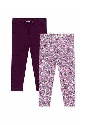 2-PACK CLASSIC FLORAL - Leggings - Hosen - purple dark