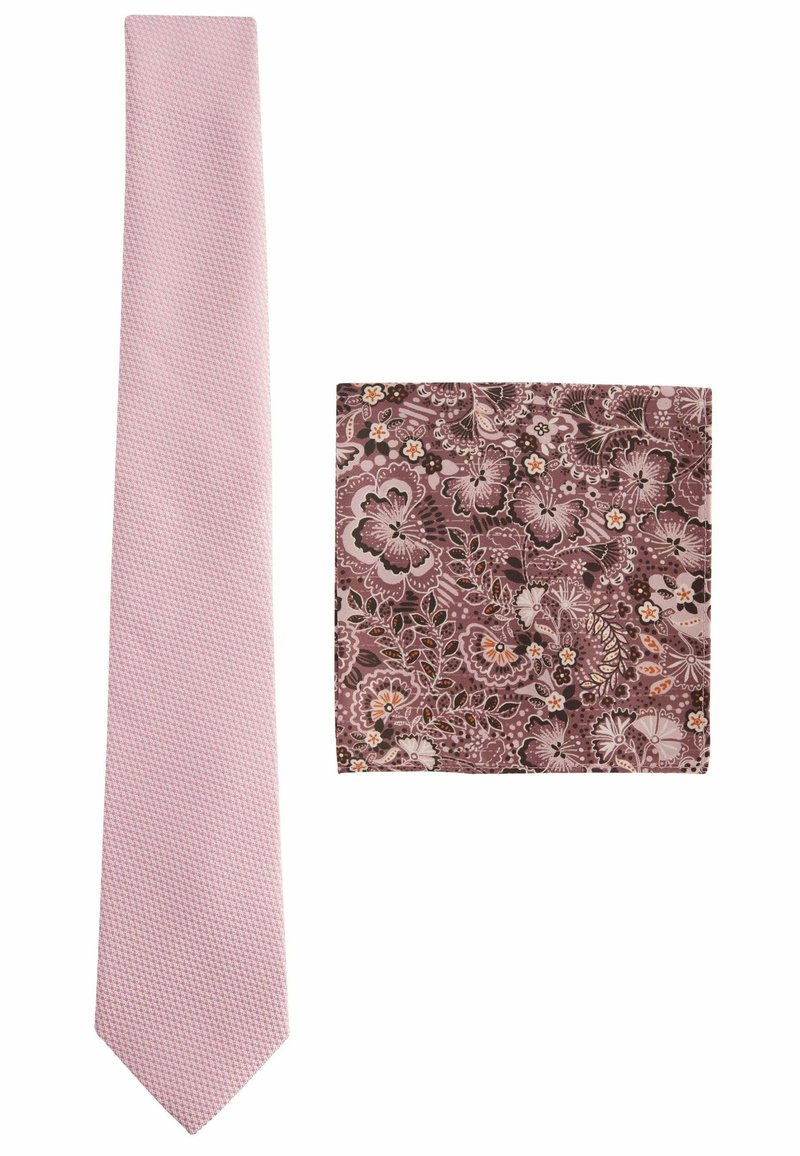 Next - SET - Cravată - pink floral, Extindeți