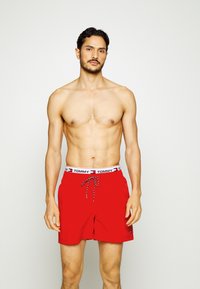 Tommy Hilfiger LOGOLINE MEDIUM DRAWSTRING - Uimashortsit - deep crimson