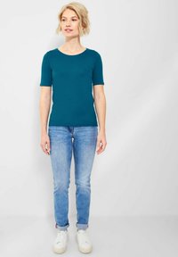Cecil IN UNIFARBE - T-shirt basic - blau