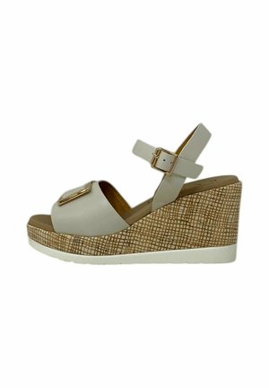 Sandali con plateau - beige