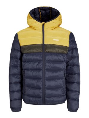 Jack & Jones JJVINCENT PUFFER HOOD - Välikausitakki - yolk yellow