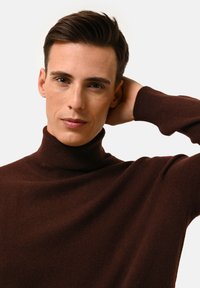 Just Cashmere COL ROULÉ - Strickpullover - chocolate