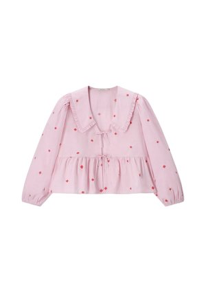 Sissy-Boy, SISSY-BOY BLUSE MIT STICKEREI - HELLROSA - Blouse - hellrosa